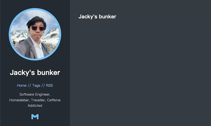 Homepage after config